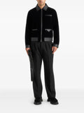 Manière De Voir Tony velvet & leather contrast jacket