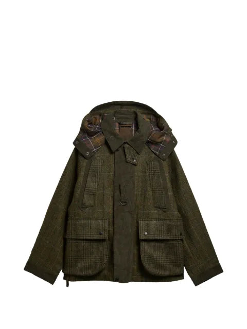 Barbour X Norbit check-pattern wool jacket
