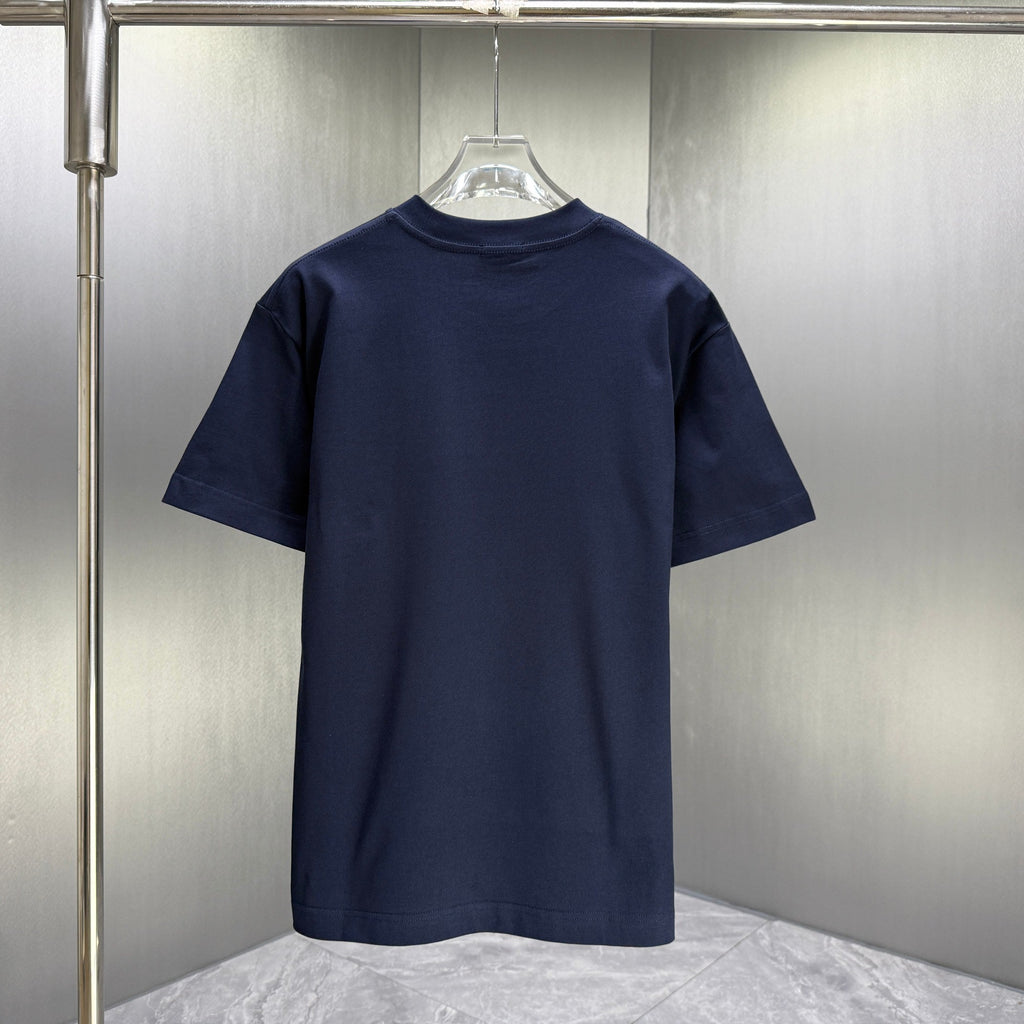 Moncler Lettering Logo T-Shirt Navy