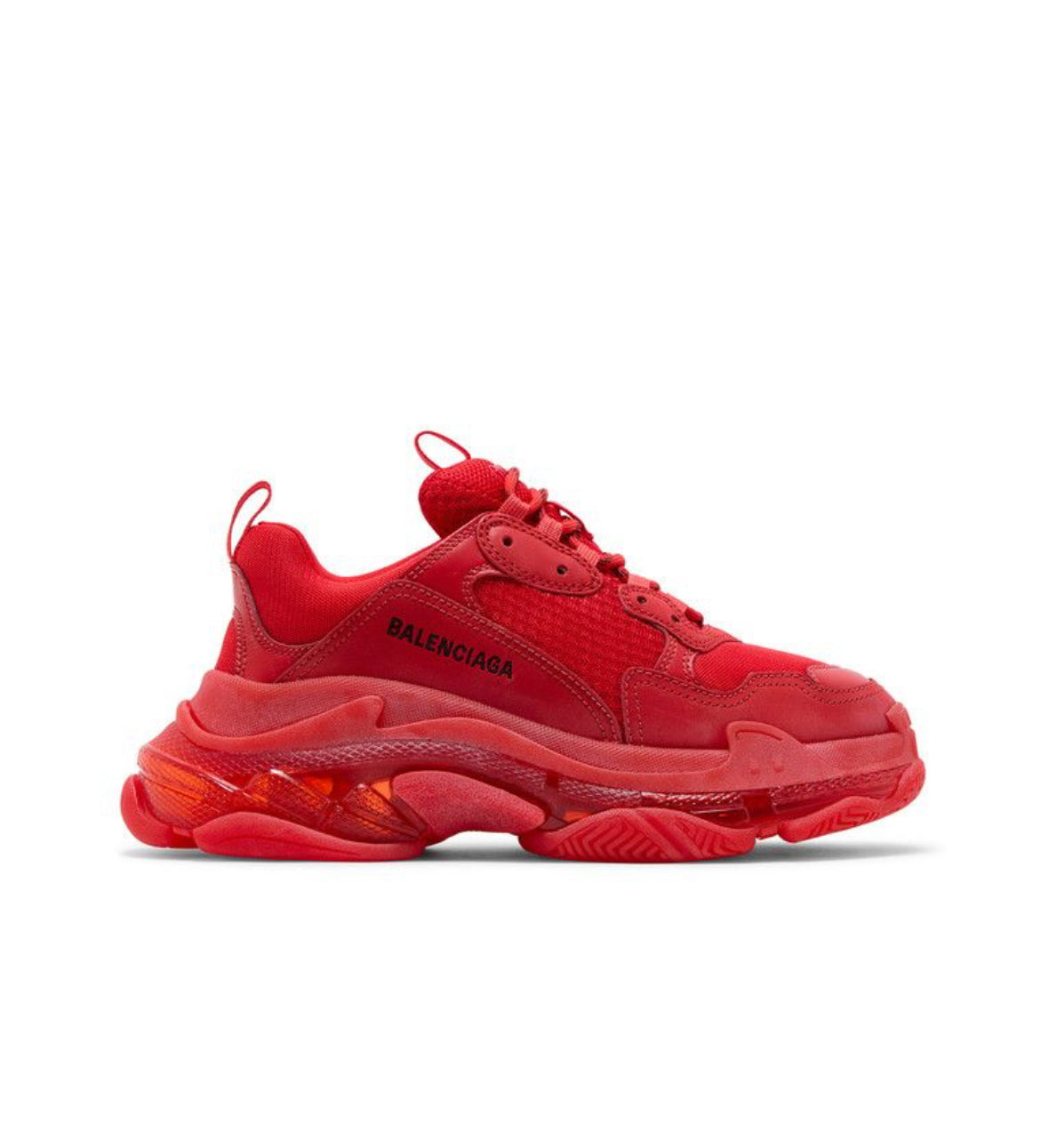 Balenciaga Triple S Sneaker Clear Sole Red