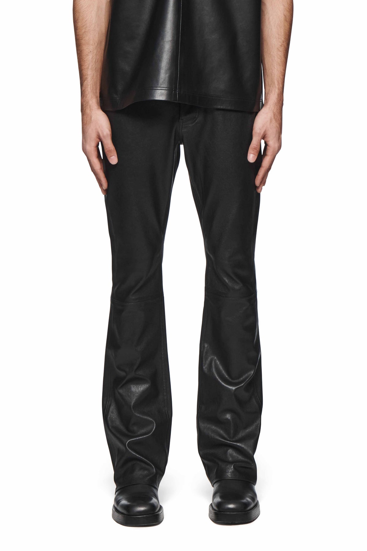 Leather Flare Pants