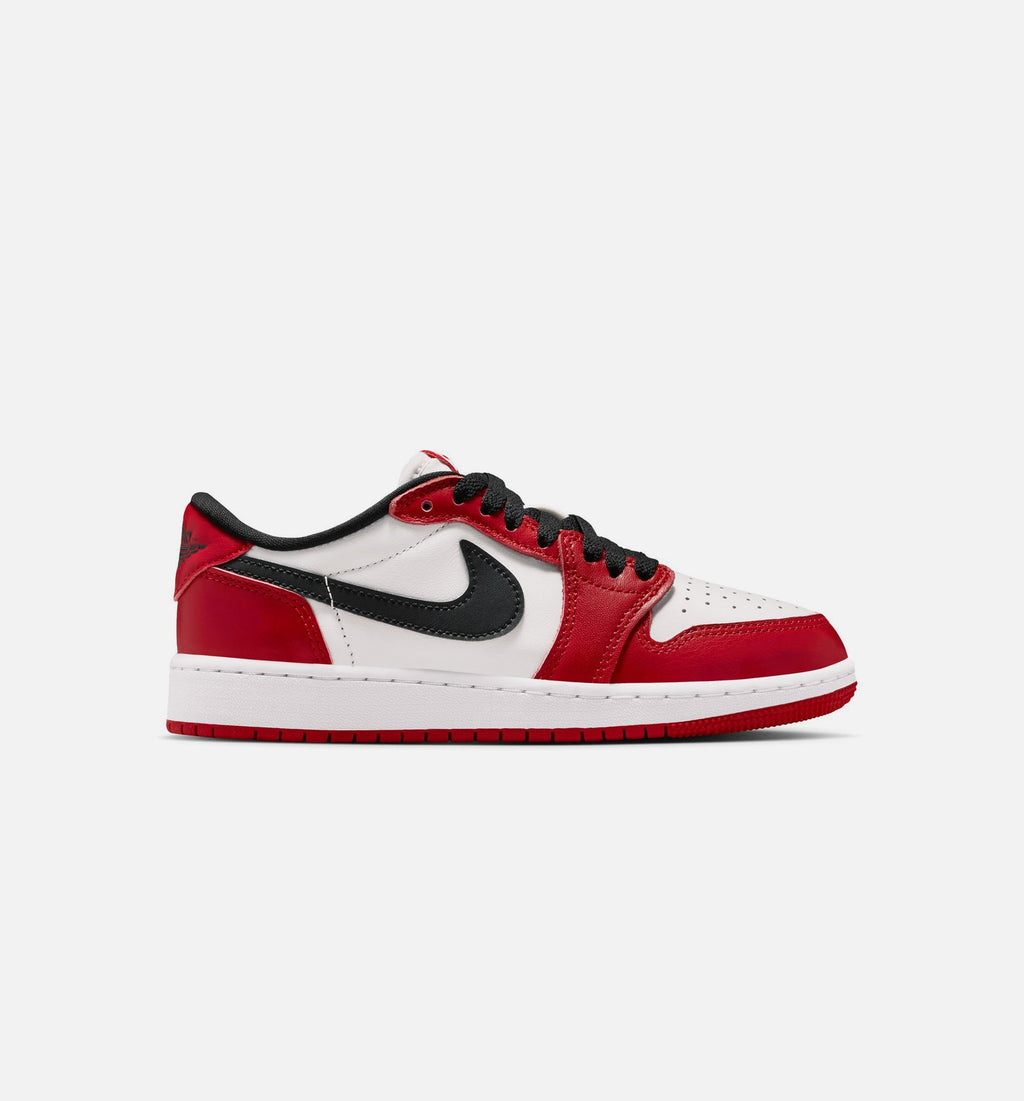 Air Jordan 1 Retro Low OG Chicago Grade School Shoes - Varsity Red Black White