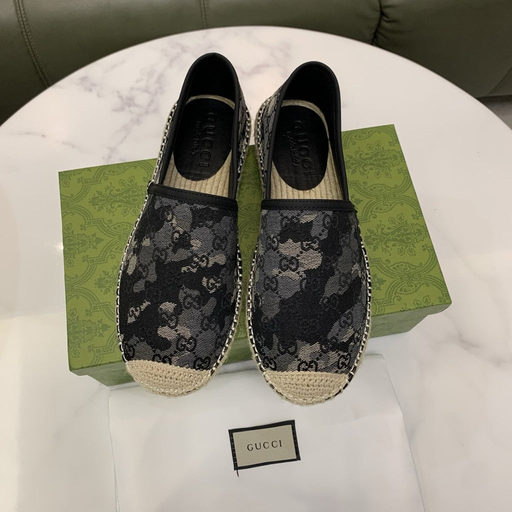 Gucci Men's Monogram Espadrille Loafers